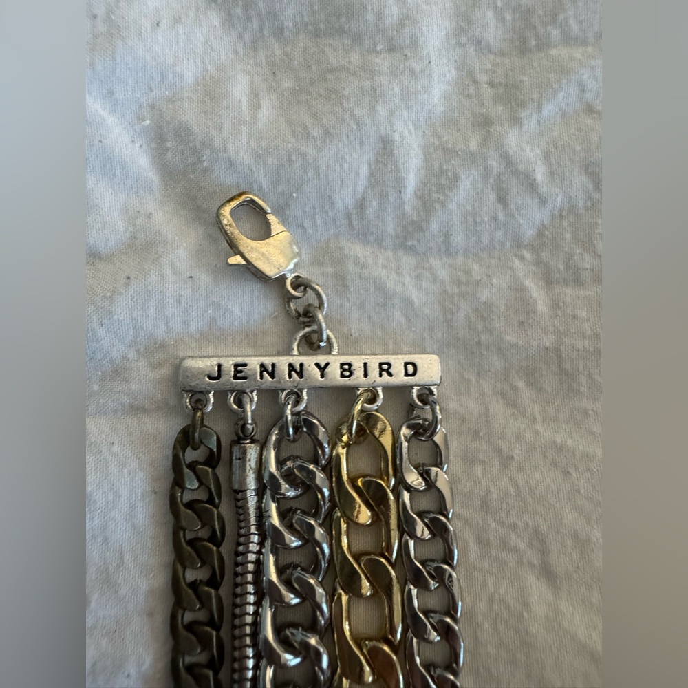 Jenny Bird Two-Tone Multi-Chain Bird Charm - Silver & Gold